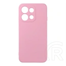 Gigapack Oppo Reno16 F szilikon telefonvédő (matt, mikrofiber plüss karcolásmentesítő belső, prémium) rózsaszín