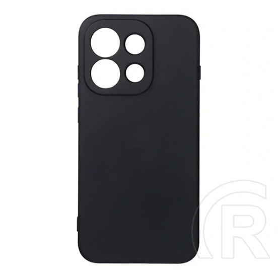 Gigapack Oppo Reno16 Pro szilikon telefonvédő (matt, mikrofiber plüss karcolásmentesítő belső, prémium) fekete