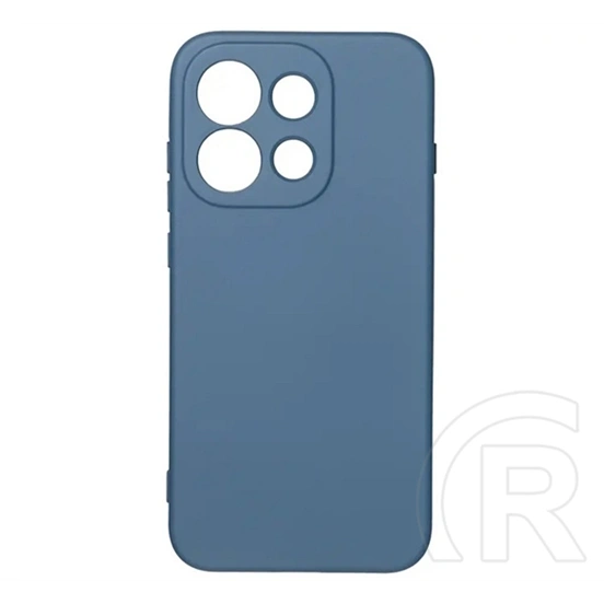 Gigapack Oppo Reno16 Pro szilikon telefonvédő (matt, mikrofiber plüss karcolásmentesítő belső, prémium) sötétkék