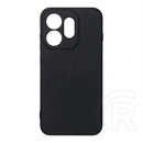 Gigapack Oppo Reno16 szilikon telefonvédő (matt, mikrofiber plüss karcolásmentesítő belső, prémium) fekete
