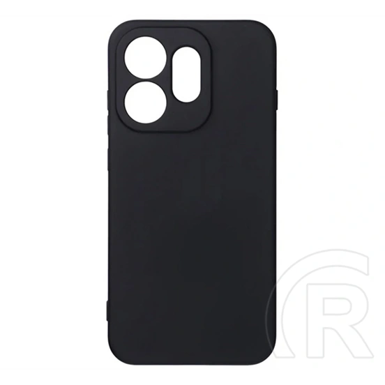 Gigapack Oppo Reno16 szilikon telefonvédő (matt, mikrofiber plüss karcolásmentesítő belső, prémium) fekete