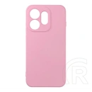 Gigapack Oppo Reno16 szilikon telefonvédő (matt, mikrofiber plüss karcolásmentesítő belső, prémium) rózsaszín