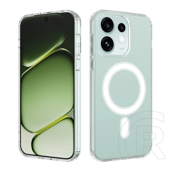 Gigapack Oppo Reno16 szilikon telefonvédő (ütésállóság, légpárnás sarok, mágneses) átlátszó