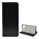 Gigapack Oppo Reno 4 Z 5G tok álló, bőr hatású (flip, szilikon belső, asztali tartó, bankkártya tartó, csillogó) fekete