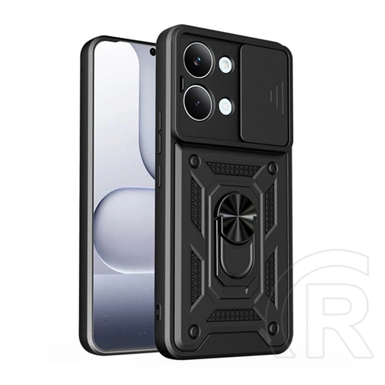 Gigapack Poco X8 Pro Max defender szilikon telefonvédő (ütésállóság, tartógyűrű, kameravédő) fekete