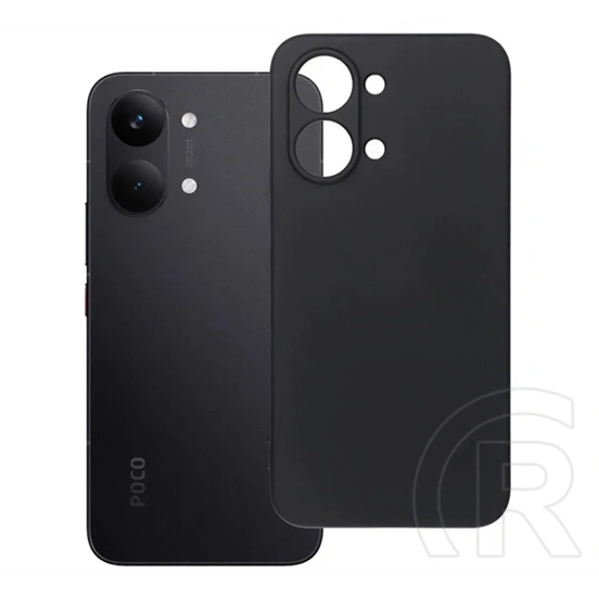 Gigapack Poco X8 Pro Max szilikon telefonvédő (matt, mikrofiber plüss karcolásmentesítő belső, prémium) fekete