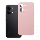 Gigapack Poco X8 Pro Max szilikon telefonvédő (matt, mikrofiber plüss karcolásmentesítő belső, prémium) rózsaszín
