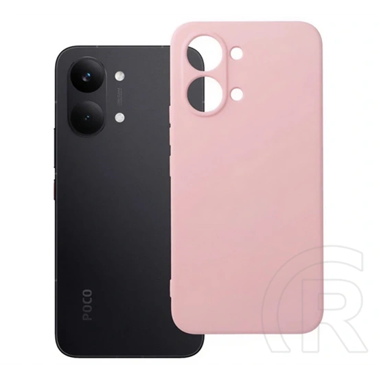 Gigapack Poco X8 Pro Max szilikon telefonvédő (matt, mikrofiber plüss karcolásmentesítő belső, prémium) rózsaszín