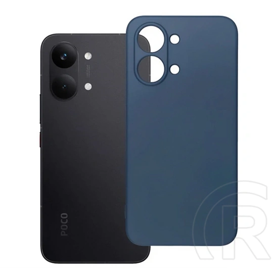 Gigapack Poco X8 Pro Max szilikon telefonvédő (matt, mikrofiber plüss karcolásmentesítő belső, prémium) sötétkék