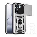 Gigapack Poco X8 Pro defender szilikon telefonvédő (ütésállóság, tartógyűrű, kameravédő) ezüst