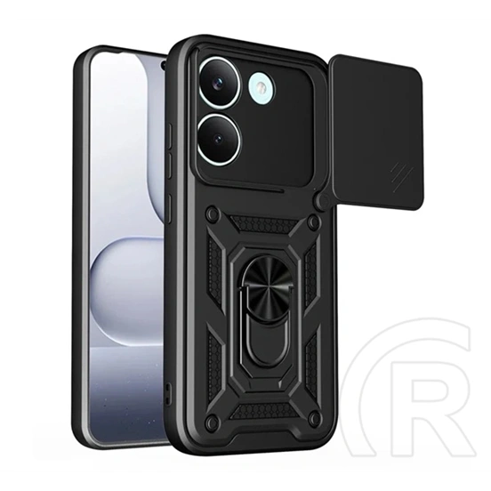 Gigapack Poco X8 Pro defender szilikon telefonvédő (ütésállóság, tartógyűrű, kameravédő) fekete