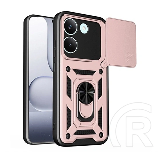 Gigapack Poco X8 Pro defender szilikon telefonvédő (ütésállóság, tartógyűrű, kameravédő) rozéarany