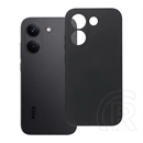 Gigapack Poco X8 Pro szilikon telefonvédő (matt, mikrofiber plüss karcolásmentesítő belső, prémium) fekete