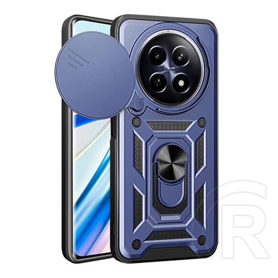 Gigapack Realme 12 defender műanyag telefonvédő (ütésállóság, szilikon belső, tartógyűrű, kameravédő) sötétkék