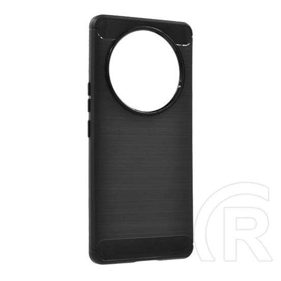 Gigapack Realme 14 Pro Plus szilikon telefonvédő (ütésállóság, légpárnás sarok, szálcsiszolt, karbon minta) fekete