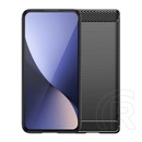 Gigapack Realme 14 Pro szilikon telefonvédő (ütésállóság, légpárnás sarok, szálcsiszolt, karbon minta) fekete