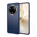 Gigapack Realme 14 Pro szilikon telefonvédő (ütésállóság, légpárnás sarok, szálcsiszolt, karbon minta) sötétkék