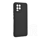 Gigapack Realme 8 szilikon telefonvédő (matt, mikrofiber plüss karcolásmentesítő belső, prémium) fekete