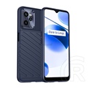 Gigapack Realme C35 szilikon telefonvédő (közepesen ütésálló, csíkos, dombor minta) sötétkék