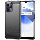 Gigapack Realme C35 szilikon telefonvédő (közepesen ütésálló, légpárnás sarok, szálcsiszolt, karbon minta) fekete