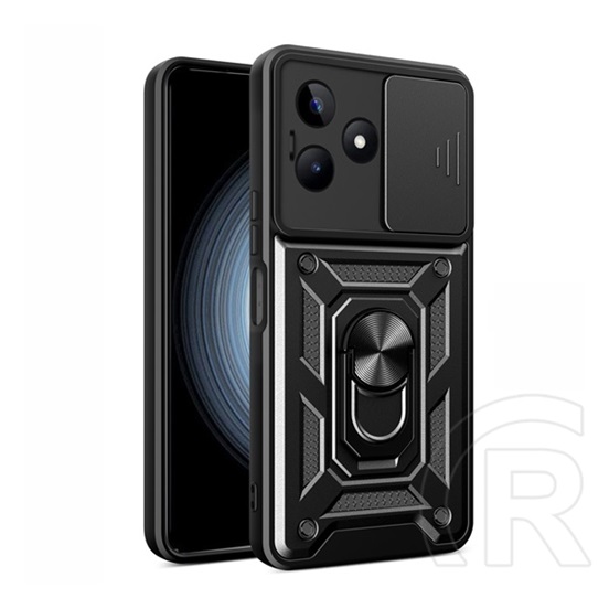 Gigapack Realme C53 defender telefonvédő (közepesen ütésálló, szilikon belső, telefontartó gyűrű, kamera védelem) fekete