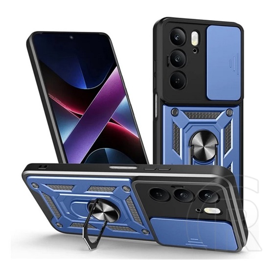 Gigapack Realme C75 4G defender szilikon telefonvédő (ütésállóság, tartógyűrű, kameravédő) sötétkék