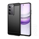Gigapack Realme C75 4G szilikon telefonvédő (ütésállóság, légpárnás sarok, szálcsiszolt, karbon minta) fekete
