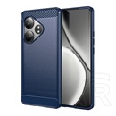 Gigapack Realme GT 6T  szilikon telefonvédő (ütésállóság, légpárnás sarok, szálcsiszolt, karbon minta) sötétkék
