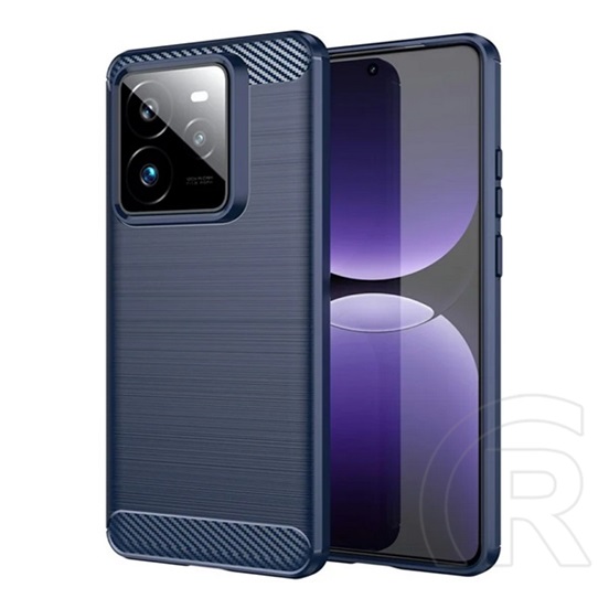 Gigapack Realme GT 7 Pro 5G szilikon telefonvédő (ütésállóság, légpárnás sarok, szálcsiszolt, karbon minta) sötétkék