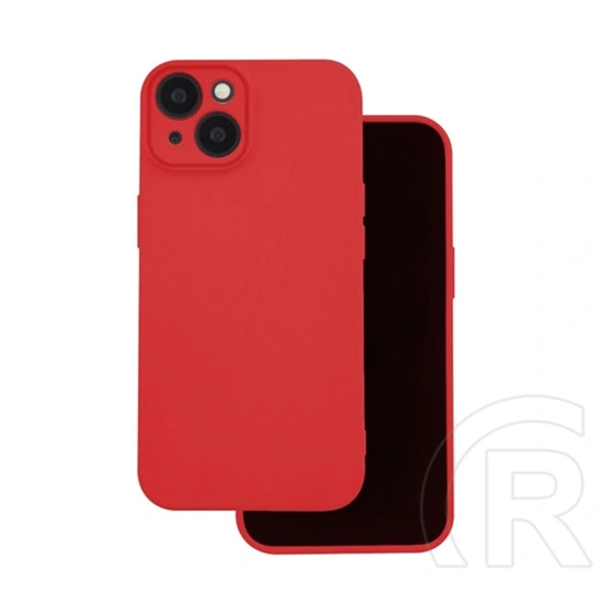 Gigapack Redmi 17 5G szilikon telefonvédő (matt, mikrofiber plüss karcolásmentesítő belső, prémium) piros