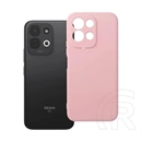 Gigapack Redmi 17 5G szilikon telefonvédő (matt, mikrofiber plüss karcolásmentesítő belső, prémium) rózsaszín