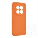Gigapack Redmi Note 15 5G szilikon telefonvédő (matt, mikrofiber plüss karcolásmentesítő belső, prémium) narancssárga