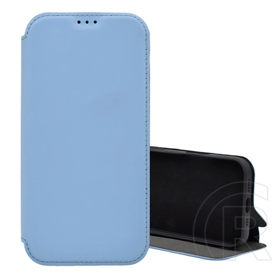 Gigapack Redmi Note 15 Pro 5G tok álló, bőr hatású (flip, asztali tartó, mikrofiber plüss belső) világoskék