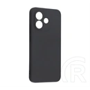 Gigapack Redmi Note 17 4G szilikon telefonvédő (matt, mikrofiber plüss karcolásmentesítő belső, prémium) fekete
