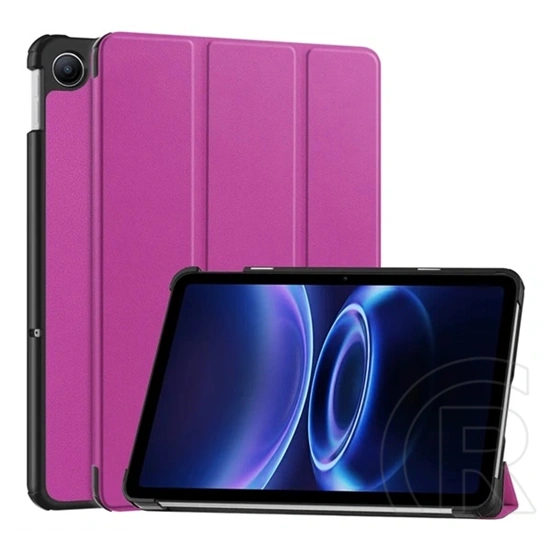 Gigapack Redmi Pad 2 9.7 tok álló, bőr hatású (aktív flip, oldalra nyíló, trifold, asztali tartó) lila