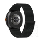 Gigapack SamsungGalaxy Watch 8 eSIM 44mm (SM-L335)  pótszíj (egyedi méret, nylon, tépőzáras, légáteresztő) fekete