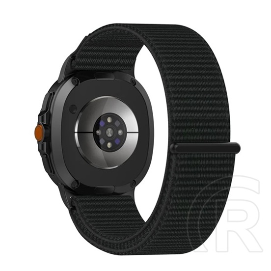 Gigapack SamsungGalaxy Watch 8 eSIM 44mm (SM-L335)  pótszíj (egyedi méret, nylon, tépőzáras, légáteresztő) fekete