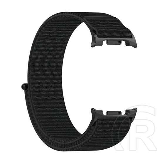 Gigapack SamsungGalaxy Watch 8 eSIM 44mm (SM-L335)  pótszíj (egyedi méret, nylon, tépőzáras, légáteresztő) fekete