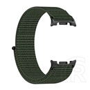 Gigapack SamsungGalaxy Watch 8 eSIM 44mm (SM-L335)  pótszíj (egyedi méret, nylon, tépőzáras, légáteresztő) sötétzöld