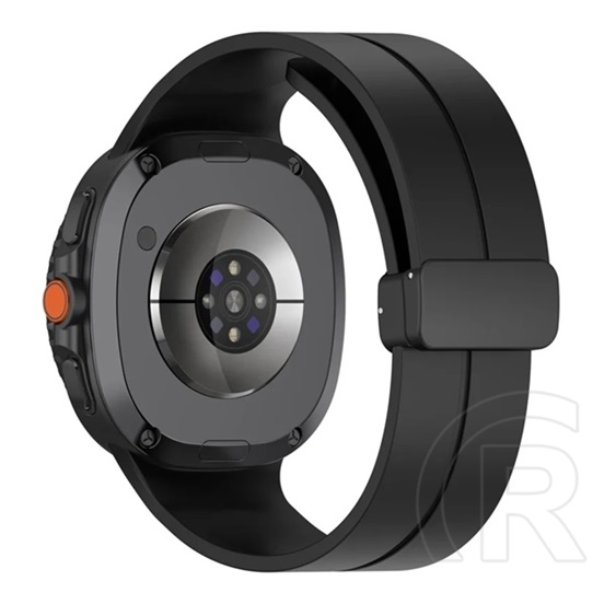 Gigapack SamsungGalaxy Watch 8 eSIM 44mm (SM-L335)  pótszíj (egyedi méret, szilikon, pillangó csat) fekete
