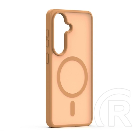 Gigapack Samsung A17 4G szilikon telefonvédő (ütésállóság, matt, műanyag hátlap, kameravédő, magsafe) világosbarna