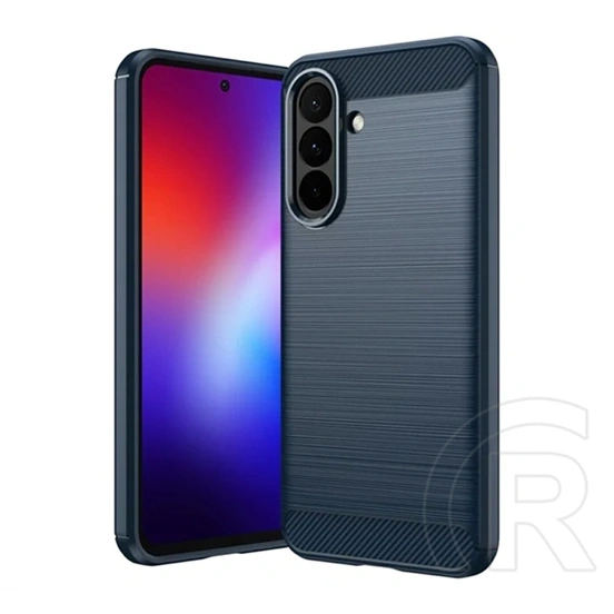 Gigapack Samsung A27 5G szilikon telefonvédő (ütésállóság, légpárnás sarok, szálcsiszolt, karbon minta) sötétkék