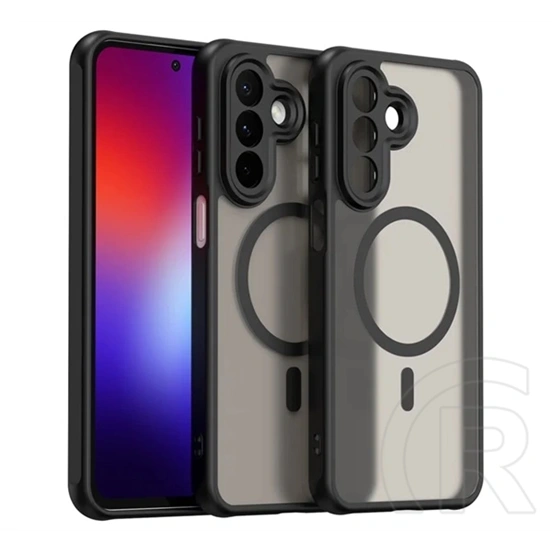 Gigapack Samsung A27 5G szilikon telefonvédő (ütésállóság, matt, műanyag hátlap, kameravédő, magsafe) fekete