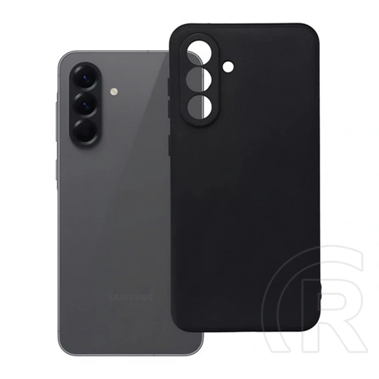 Gigapack Samsung A36 5G szilikon telefonvédő (matt, mikrofiber plüss karcolásmentesítő belső, prémium) fekete