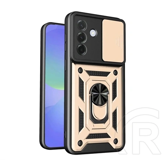 Gigapack Samsung A37 5G defender szilikon telefonvédő (ütésállóság, tartógyűrű, kameravédő) arany