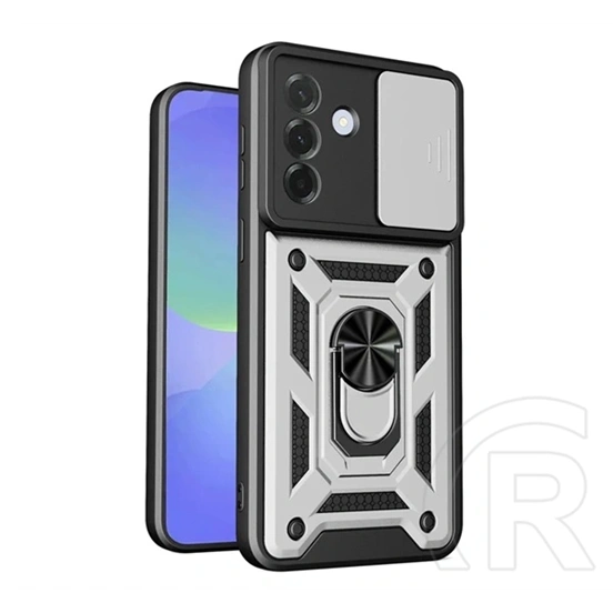Gigapack Samsung A37 5G defender szilikon telefonvédő (ütésállóság, tartógyűrű, kameravédő) ezüst