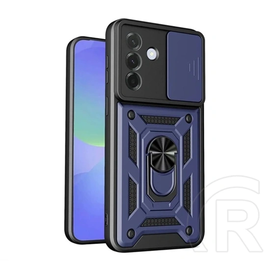 Gigapack Samsung A37 5G defender szilikon telefonvédő (ütésállóság, tartógyűrű, kameravédő) sötétkék