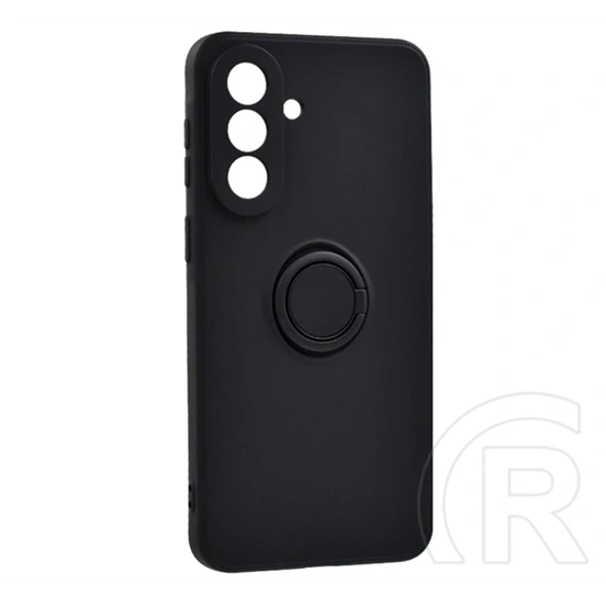 Gigapack Samsung A37 5G szilikon telefonvédő (tartógyűrű, mikrofiber plüss belső, mágneses, kameravédő) fekete
