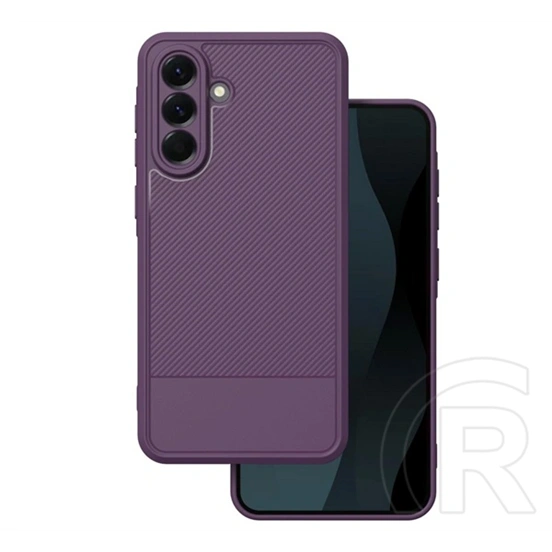 Gigapack Samsung A37 5G szilikon telefonvédő (ütésállóság, kameravédő, karbon minta) lila