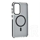 Gigapack Samsung A37 5G szilikon telefonvédő (ütésállóság, légpárnás sarok, karbon minta, wireless, magsafe) fekete